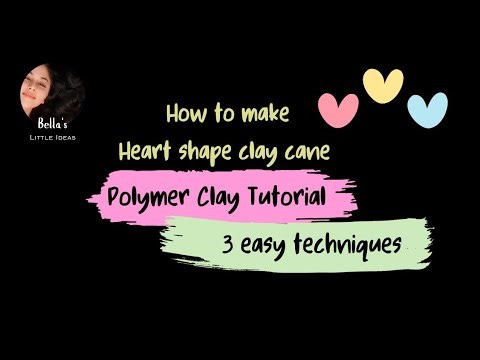 Polymer Clay Heart Shape Cane Tutorial | Step by stel beginner guide | Small business ideas