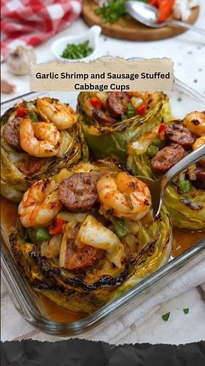 Shrimp and Sausage Stuffed Cabbage