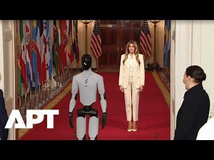 Humanoid Robot Showcased at Day 2 of Melania Trump's Educational Summit with Brigitte Macron | APT
