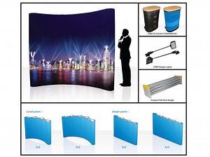 Portable Curved PVC Pop-up Booth for Trade Shows