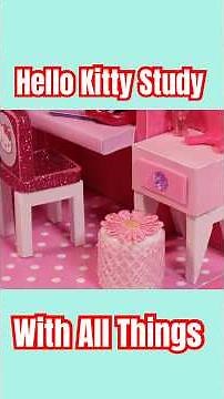 Hello Kitty Study Room With Everything| DIY Miniature Cardboard House