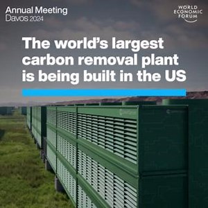 The world’s biggest carbon capture plant is being built in the US. Learn more about the energy transition: https://ow.ly/hvrp50QqsM0 To hear how participants at Davos are working together to build a net-zero future, follow #wef24. CarbonCapture Inc. | World Economic Forum