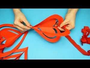 3D Paper Heart Decorations For Valentine's Day or Wedding / Quick and Easy Heart Decor DIY