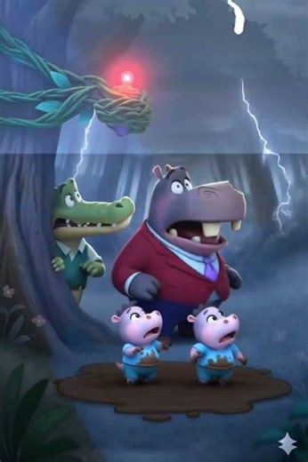 Croco & Hippo: Back to the Primordial Age – Race Against Time to Return Home! #trending #cute #viral