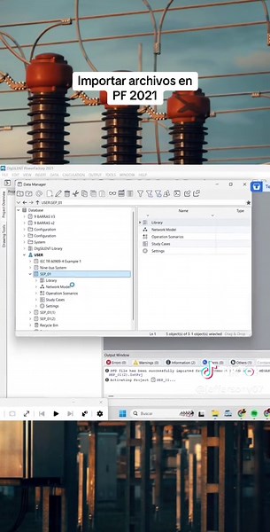 Importar Archivos en Digsilent Power Factory 2021