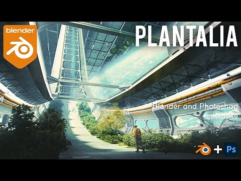 Plantalia Timelapse - Concept art in Blender