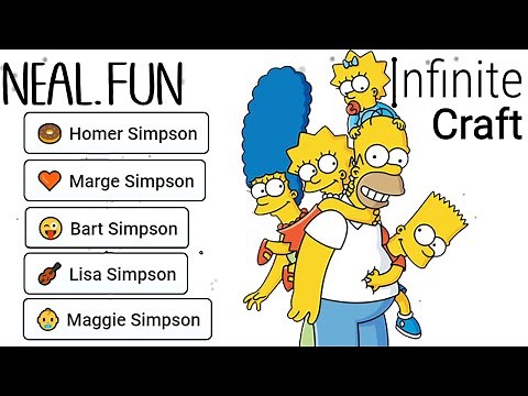 Creating EVERY SIMPSON Main Characters in infinite craft [ SPEEDRUN ]