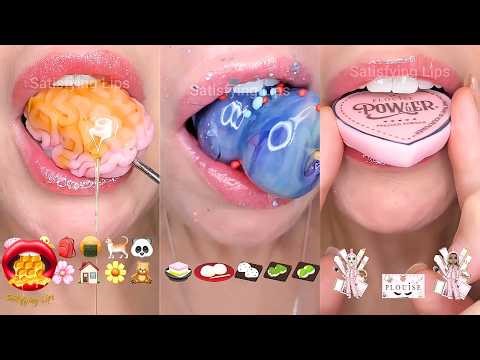 MOST POPULAR! ASMR Satisfying Eating Emoji Food Challenge