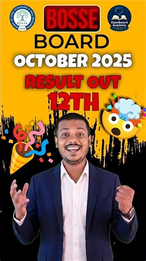 BOSSE October 2025 Class 12th Result OUT | Check Result & Download Marksheet Now #bosse #bosseboard