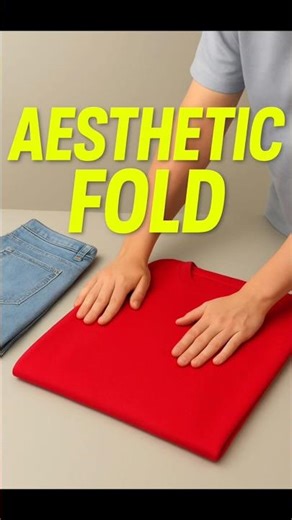 Fast & Smart Clothes Folding for a Minimalist Closet #shorts #FoldingHack