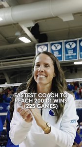 WHAT A RESUME. CAN’T WAIT FOR MORE 🫡 Happy 10 years, Coach! In Coach Olmstead’s 10th season as Head Coach, let’s take a look at all she’s accomplished thus far: - 4X Conference Coach of the Year - 26 All-American player citations under her helm - Highest winning percentage among active D1 Head Coaches with 5 seasons (.851) - 2018 AVCA National Coach of the year - 138-13 home record - 10 straight NCAA tourney appearances | BYU Women's Volleyball