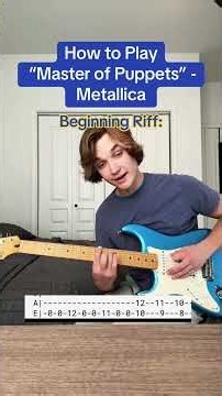 How to Play “Master of Puppets” - Metallica 🎸 #guitartok #guitarlesson #musiciansoftiktok