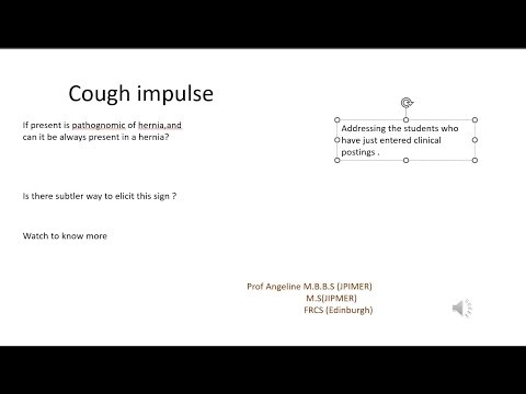 Hernia; Clinical finding / exam.Cough impulse