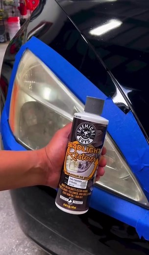 Want to restore max visibility with your lights? 😳 Headlight Restorer removes the layer of oxidized plastic that clouds your headlights to restore the full clarity, shine, and it also contains a sealant that protects it all in one easy step! Use Headlight Restorer by machine polisher or by hand using an Orange Hex-Logic Hand Pad for the best results! #Head #Light #Tail #Lights #Visible #Max #Visibility