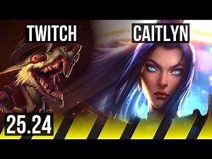 TWITCH & Nami vs CAITLYN & Brand (ADC) | 58K damage | EUW Master | 25.24