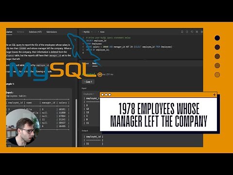 Solving LeetCode 1978: 'Employees Whose Manager Left the Company' | SQL Subqueries Tutorial