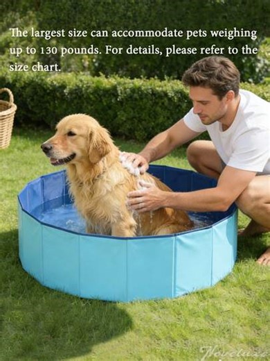 Foldable Dog Pet Bath Pool Collapsible Dog Pet Pool Bathing Tub Kiddie Pool Doggie Wading Pool For Puppy Small Medium Large Dogs Cats And Kids Foldable Dog Pool Portable Pet Bath Tub And Kiddie Swimming Pool Collapsible Bathtub For Puppies Small Medium And Large Dogs Cats And Kids | SHEIN
