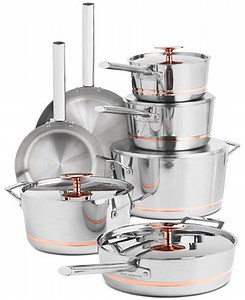 Hotel Collection 12-Pc. Stainless Steel with Copper Core Cookware Set, Created for Macy's - Macy's