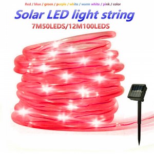 50/100LED Solar Rope Tube String Fairy Lights Strip Outdoor Garden Outside Patio | eBay UK