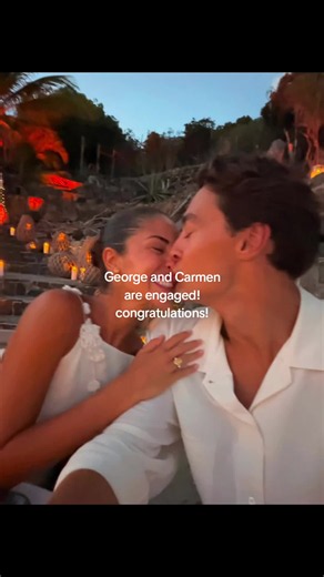 George Russell and Carmen Mundt engaged congratulations