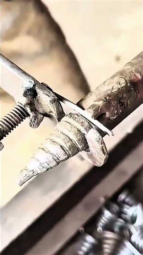 Threaded rod rests spring coils tight seal holds pressure