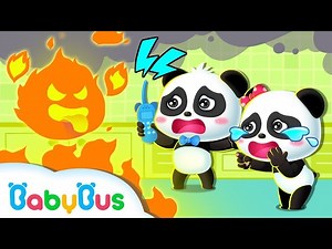 Help! Fire Strikes in Baby Panda's Home | Firefighter Rescue Team | Kids Safety Tips | BabyBus - Videos For Kids