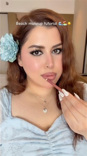 Beach makeup tutorial 🌊🏖️☀️ makeup tutorial waterproof makeup 🙌summer makeup tutorial