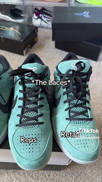 On foot they’re very close! Here’s my in hand detailed review of the Kobe 4 Protro “Girldad” 💎 #basketballshoes #sneakers #fyp #kobe
