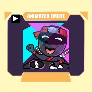 ANIMATED Ninja DJ Play Music Emote for Twitch Kick Discord Youtube Streaming | DJ Party Dance Ninja Sub Emote - Etsy UK