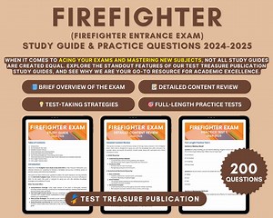 Firefighter Exam Study Guide 2024-25: In-depth Content Review, Practice Tests, Detailed Explanations & Exam Tips for Firefighter Career Prep - Etsy