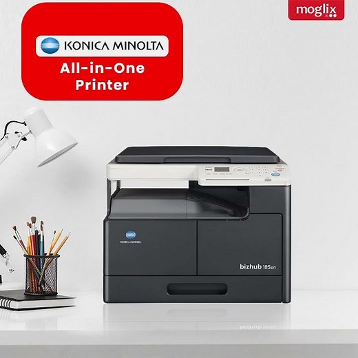 Konica Minolta Bizhub 185en A3 Monochrome All-in-One Printer with 18 PPM Speed