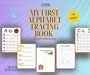 My First ABC Tracing Book. Preschool Worksheets for Toddlers | Preschool Curriculum,workbook Pages Printable | Homeschool Busy Book - Etsy Australia