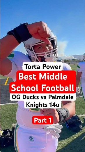 Best Middle school Football OG Ducks vs Palmdale Knights 14U fight #youthfootball #tacklefootball