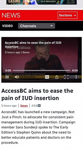 30 reactions · 5 comments | We know everyone experiences pain differently. There is a long-standing and systemic minimization of the pain experienced by individuals undergoing gynecological experiences. The good news is that there are many options to minimize the pain associated with this procedure! Help us make a change by sending your MLA and the Minister of Health a letter through our website - link in our bio #bcpoli #painmanagement #iud @cbcvancouver @cbc | Accessbc | Facebook