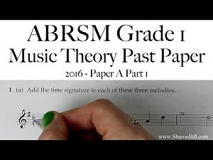 ABRSM Music Theory Grade 1 Past Paper 2016 A Part 1 with Sharon Bill