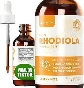 Active Rhodiola - Rhodiola Root Extract with Natural Occuring Rosavins, Liquid Delivery for Better Absorption - Supports Energy Levels and Stress Relief