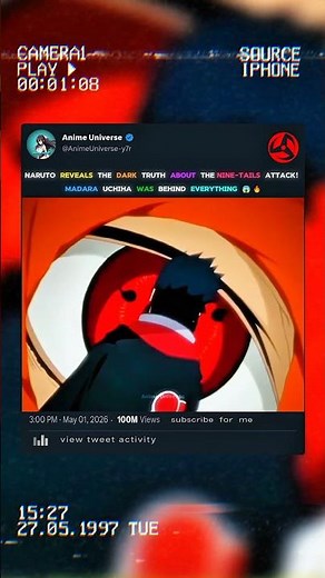 Naruto Reveals The Dark Truth About The NineTails Attack Madara Was Behind Everything #animeedit#fyp