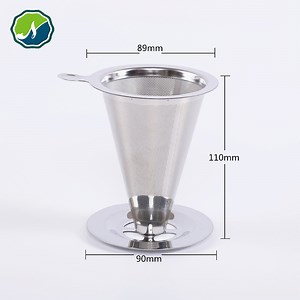 [Hot Item] Coffee Filter Basket Portable Coffee Dripper Reusable Paperless Mesh Filter Coffee Filter