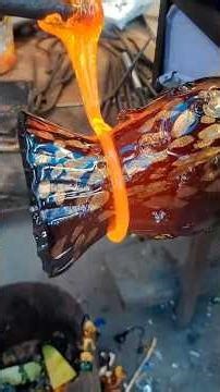 Handmade glass vase making #homedecor #glassart