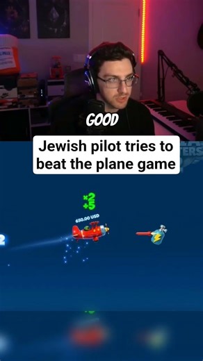 Jewish pilot tries to beat the plane game