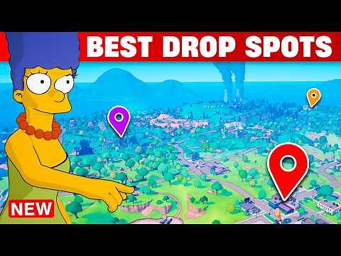 Best Drop Spots in Simpsons Fortnite! Mini-Season Locations Guide | Fortnite Tips & Tricks