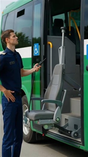 Amazing Bus Wheelchair Lift Hidden Door – Smart Bus Technology for Disabled Passengers