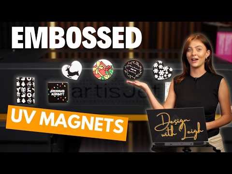 UV Christmas Magnets with Embossing | ArtisJet Tutorial
