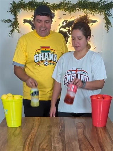 Bottle Flip Ball Toss Tic Tac Toe Challenge: Ghana vs England M45