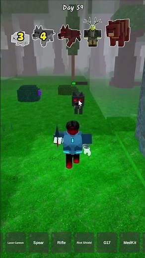 Testing ninja Weapons - 99 nights in the forest #99nightsintheforest #roblox #shorts