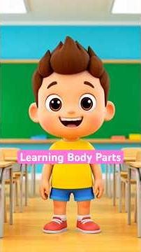 Learn body parts for kids - English For Children - ABC Song #abcd #abcdsong #shorts .