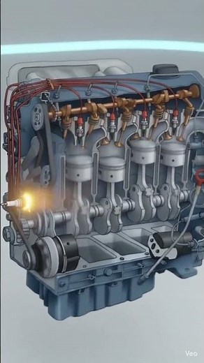 How a 4-Cylinder Engine Works — Stunning 3D Animation