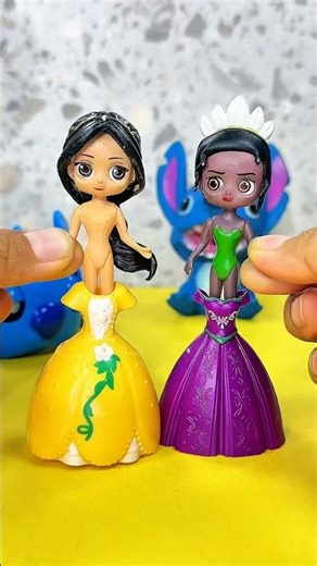 ODDLY SATISFYING TIANA AND JASMINE DISNEY PRINCESS ASMR TOYS 😇🌈#shorts #toys #disneytoys #asmr