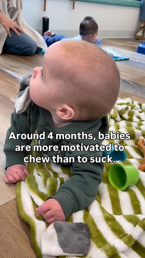 All babies are born with reflexes that help them survive and learn. As newborns, they are pre wired with reflexes to suck and swallow: you put something in their mouth and they will suck on it and if there’s any amount of liquid that flows in during the sucking, they reflexively swallow. It’s why they will latch and suck just as equally on your ear or nose as to your breast. And why we recommend pace bottle feeding with the slowest flow possible to not run the risk of these reflexes contributing