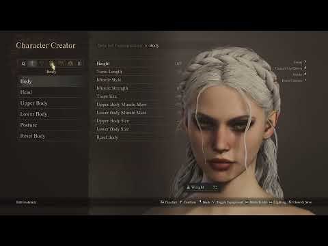 Dragon's Dogma 2 Female Character Creation Sliders
